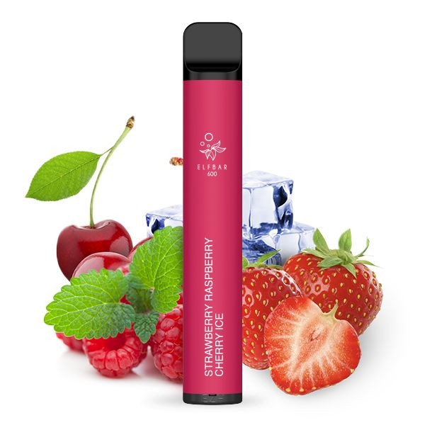 Elfbar 600 Strawberry Raspberry Cherry Ice Vape