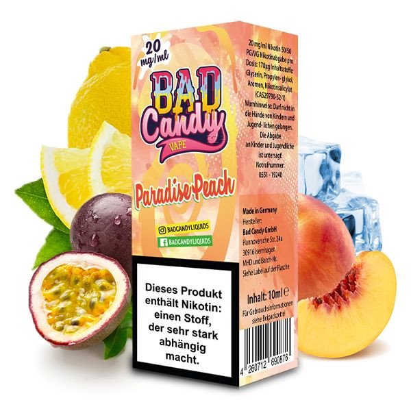 Bad Candy Paradise Peach Nikotinsalz Liquid