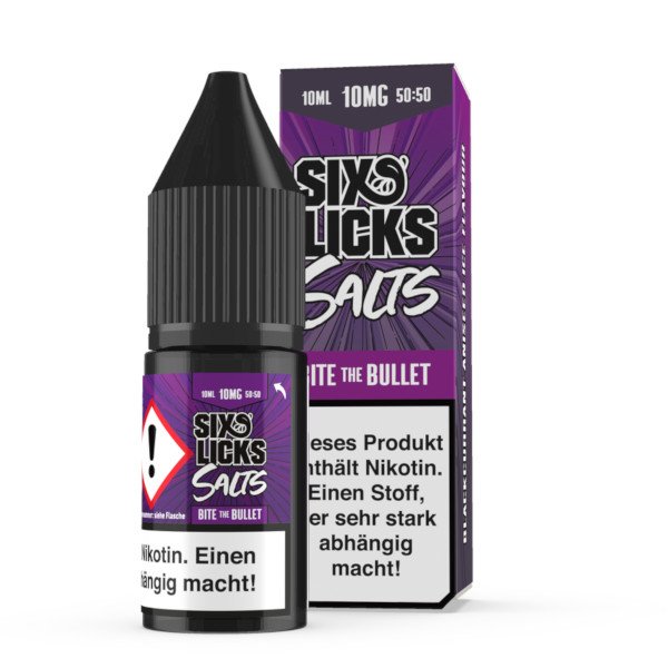 Six Licks Nikotinsalz Bite the Bullet